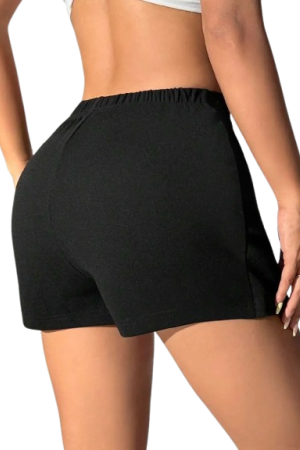 PETITE Elastic Waist Front Slit Mini Skirt Shorts ,Petite Women

Black / Petite S