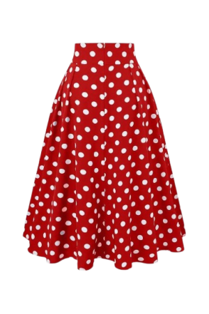 Ladies' Polka Dot Print Simple Daily Skirt For New Year Clothes

Red / L