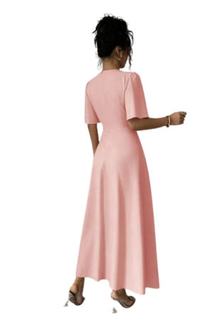 Rafferiza Elegant Romantic Casual Commute Bachelorette Party Dinner DressBaby Pink / XL
