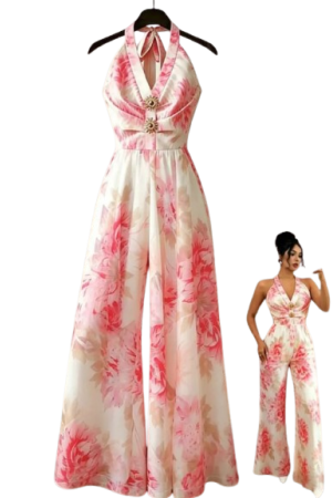 Franclia Women's White And Pink Summer Elegant Holiday Tea Party Holiday Multicolor / XL